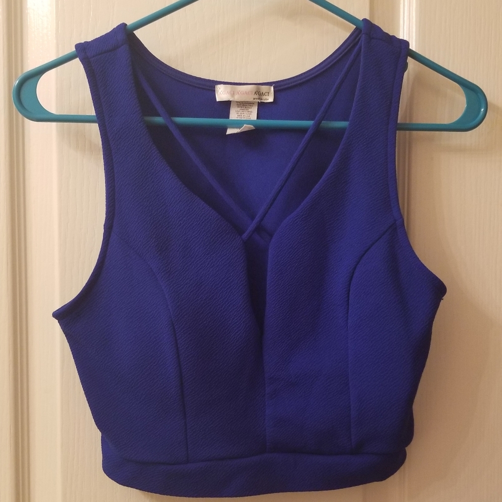 Royal blue crop top